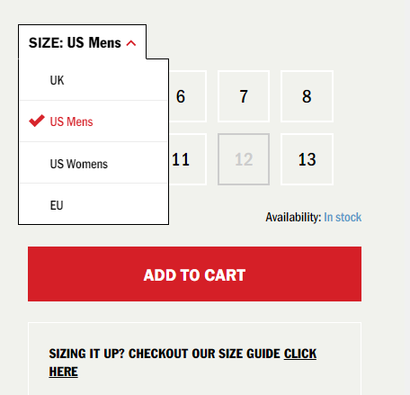 vans sizing