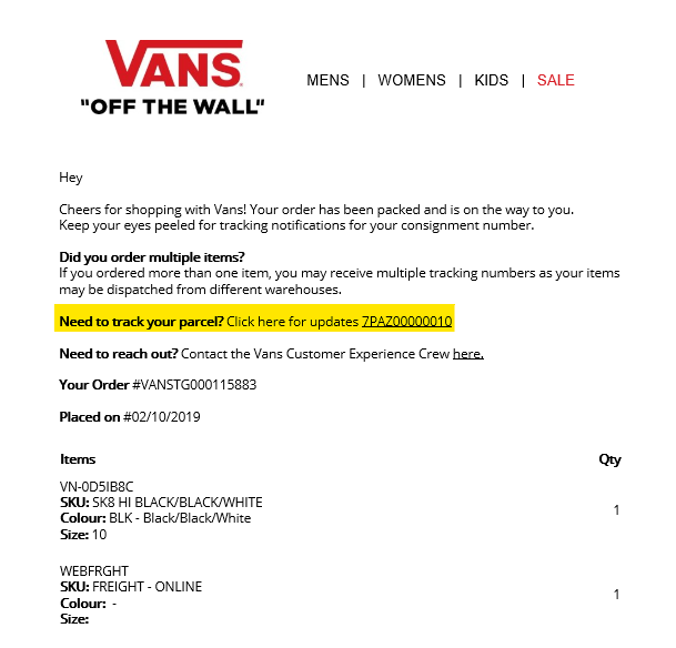 How do I track my order? – Vans AU - Customer Experience Centre نايكي جدة
